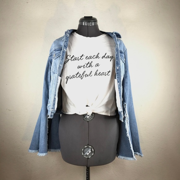 INC Jean Jacket Denim Bell Flare Sleeve Size S - Picture 7 of 8